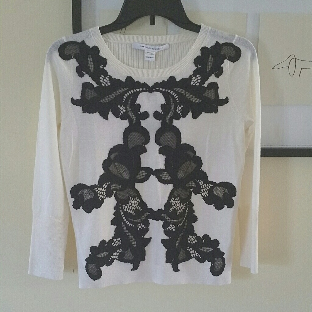 Diane von Furstenberg S Petite Sweater Ivory